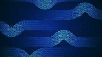 Dark blue simple abstract background with wavy lines as the main element. vector