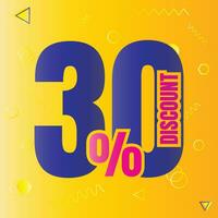 30 por ciento descuento acuerdo firmar icono, 30 por ciento especial oferta descuento vector, 30 por ciento rebaja precio reducción oferta diseño, viernes compras rebaja descuento porcentaje icono diseño vector