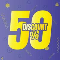 50 percent discount deal sign icon, 50 percent special offer discount vector, 50 percent sale price reduction offer design, Friday shopping sale discount percentage icon design vector