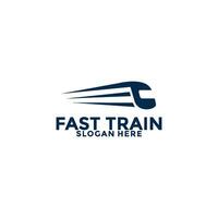 Train logo vector illustration design.fast train logo.High speed train logo icon template