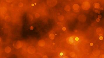 Bokeh effect Orange Particles Background video