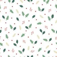 Christmas seamless pattern on white background. vector