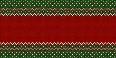 Ugly Christmas Sweater Party. Template with place for text. Knitted pattern. vector