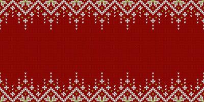 Ugly Christmas Sweater Party. Template with place for text. Knitted pattern. vector
