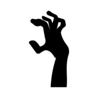 Zombie hand icon vector. Hand illustration sign. Halloween symbol. vector