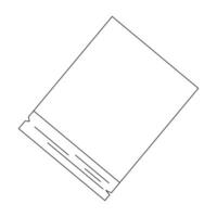 Empty paper blank flat monochrome isolated vector object. Tear off paper. Writing message. Editable black and white line art drawing. Simple outline spot illustration for web graphic design