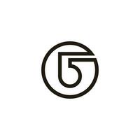 letter g simple thin line circle geometric logo vector
