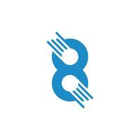 number 8 movement object logo vector