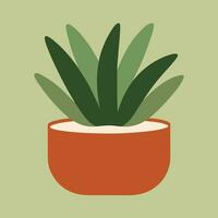 Minimalist Potted Plant Vector