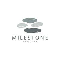 Stone Vector Logo, Stone Design Balance Milestone Vector Templet Symbol Illustration