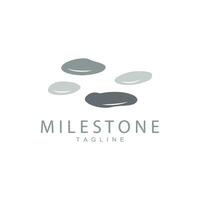 Stone Vector Logo, Stone Design Balance Milestone Vector Templet Symbol Illustration