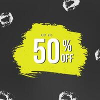 Sale special offer with artictic brush stroke shape design vector