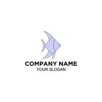 Fish Cute Logo Design Vector