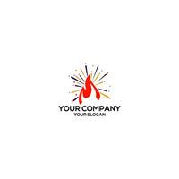 Flare Spark Logo Design Vector