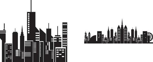 city silhouette background vector