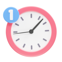 reloj icono 3d representación ilustración png