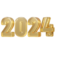 2024 nuovo anno testo effetto png