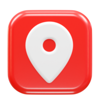 Location icon 3d rendering png