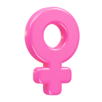 Female icon 3d rendering element png