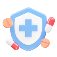 médico icono 3d representación ilustración png