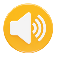 Sound volume icon rendering png