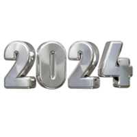 2024 nuevo año texto efecto png