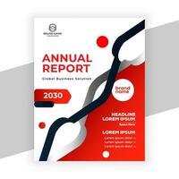 creative corporate annual report template design for data presentation vector