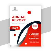 creative corporate annual report template design for data presentation vector