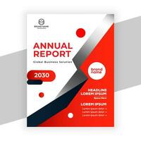 creative corporate annual report template design for data presentation vector