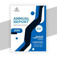 creative corporate annual report template design for data presentation vector