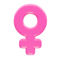 Female icon 3d rendering element png