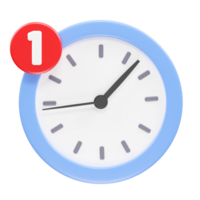 reloj icono 3d representación ilustración png