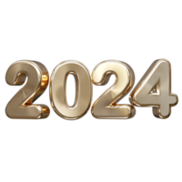 2024 Nouveau année texte effet png