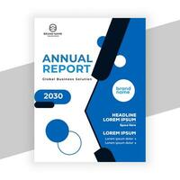 creative corporate annual report template design for data presentation vector