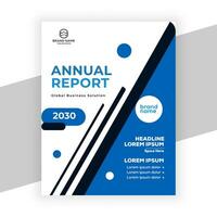 creative corporate annual report template design for data presentation vector