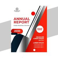 creative corporate annual report template design for data presentation vector