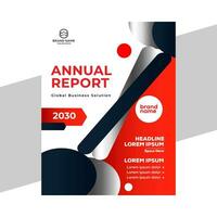 creative corporate annual report template design for data presentation vector