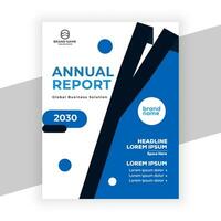 creative corporate annual report template design for data presentation vector