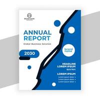 creative corporate annual report template design for data presentation vector