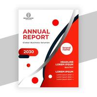 creative corporate annual report template design for data presentation vector