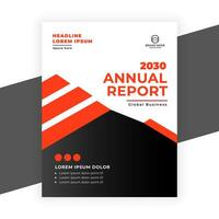 creative corporate annual report template design for data presentation vector