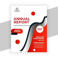 creative corporate annual report template design for data presentation vector