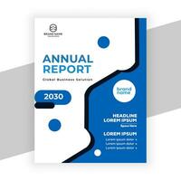 creative corporate annual report template design for data presentation vector