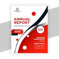 creative corporate annual report template design for data presentation vector