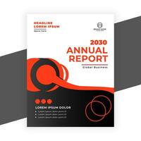 creative corporate annual report template design for data presentation vector