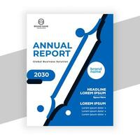 creative corporate annual report template design for data presentation vector