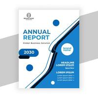 creative corporate annual report template design for data presentation vector