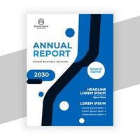 creative corporate annual report template design for data presentation vector