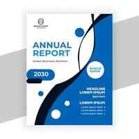 creative corporate annual report template design for data presentation vector