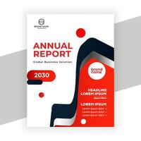 creative corporate annual report template design for data presentation vector